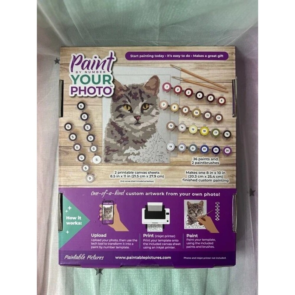 Paintable Pictures | Paint Your Photo by Number: Pets Edition | Customizable Kit - Picture 2 of 2
